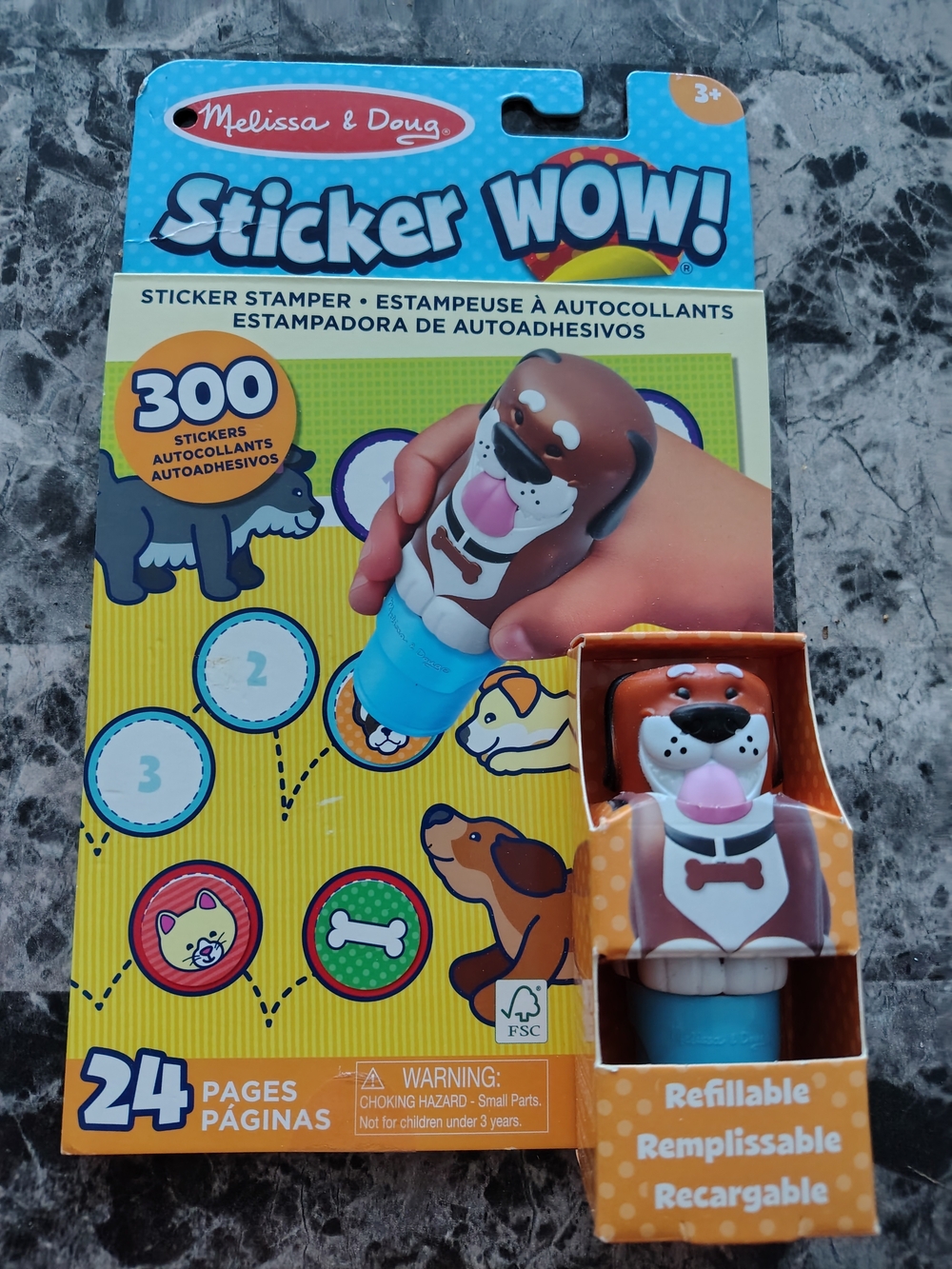 Melissa & Doug Blue and Brown Dog Sticker Stamper